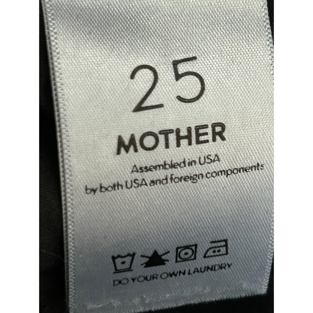 Mother The High Waisted Looker Skinny Jeans Blackbird Star Embroidered size 25 - Picture 11 of 13